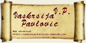 Vaskrsija Pavlović vizit kartica